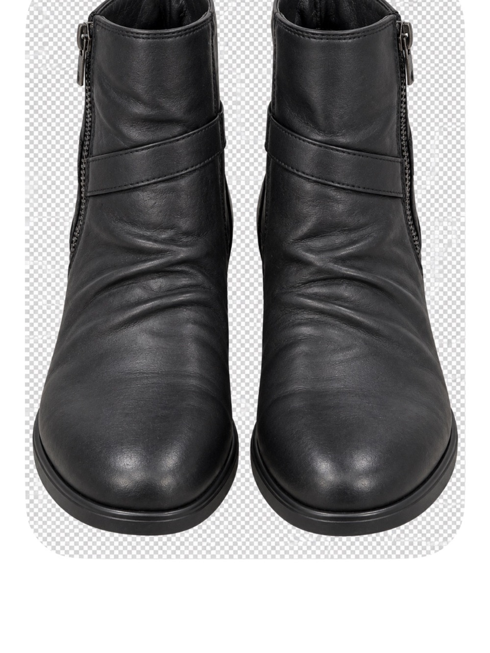 Baretraps Women's Black Leather Side-Zip Ankle Booties Size 10M